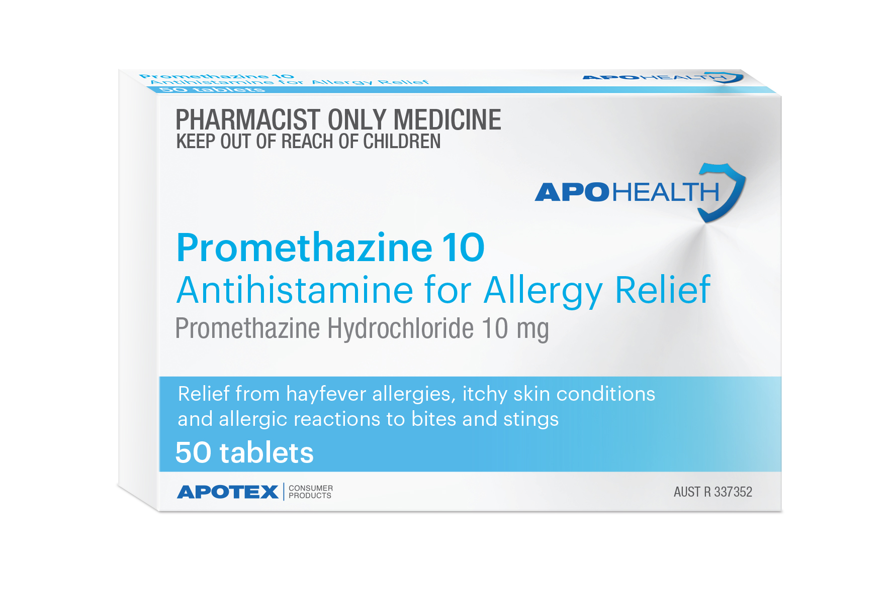 ApoHealth Promethazine 10mg Tablets - Box of 50 (Phenergan Generic) - Product image at LFA First Response