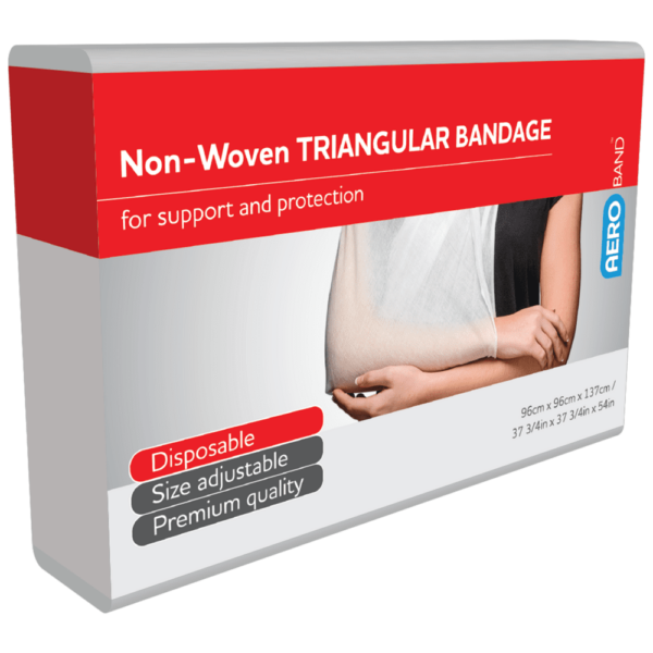 Aeroband Non-Woven Triangular Bandage 96 x 96cm - Pack of 10 - Product showcase image 1 at LFA First Response