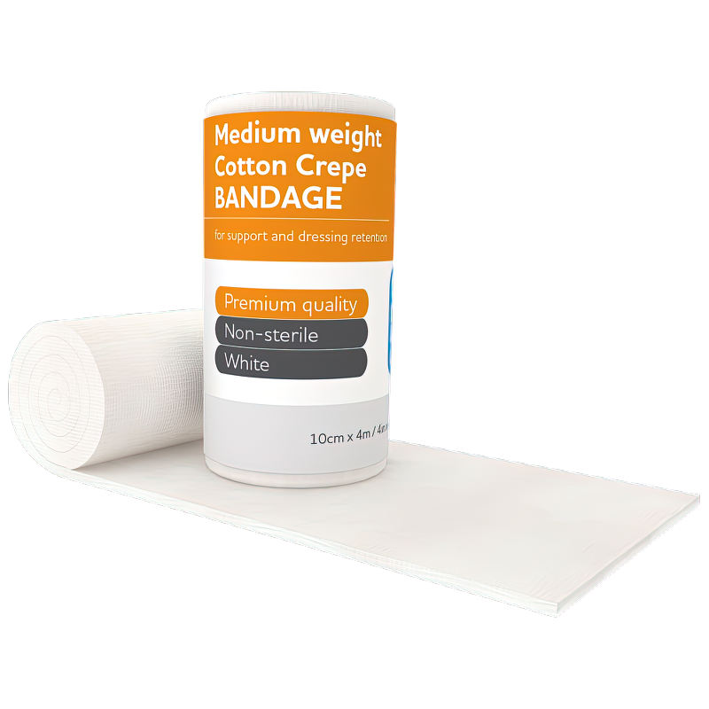 Aerocrepe Medium Cotton Crepe Bandage 10cm x 4m Individual - Product showcase image 1 at LFA First Response