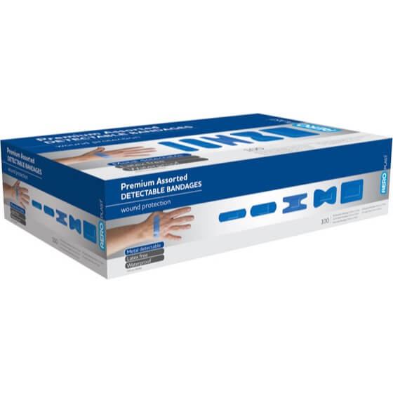 Aeroplast Detectable Assorted Dressings Box 100 - Product showcase image 1 at LFA First Response