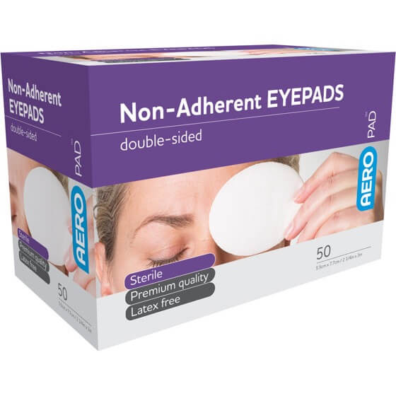 Aeropad Eye Pad 5.5 x 7.7cm Box 50 - Product showcase image 1 at LFA First Response
