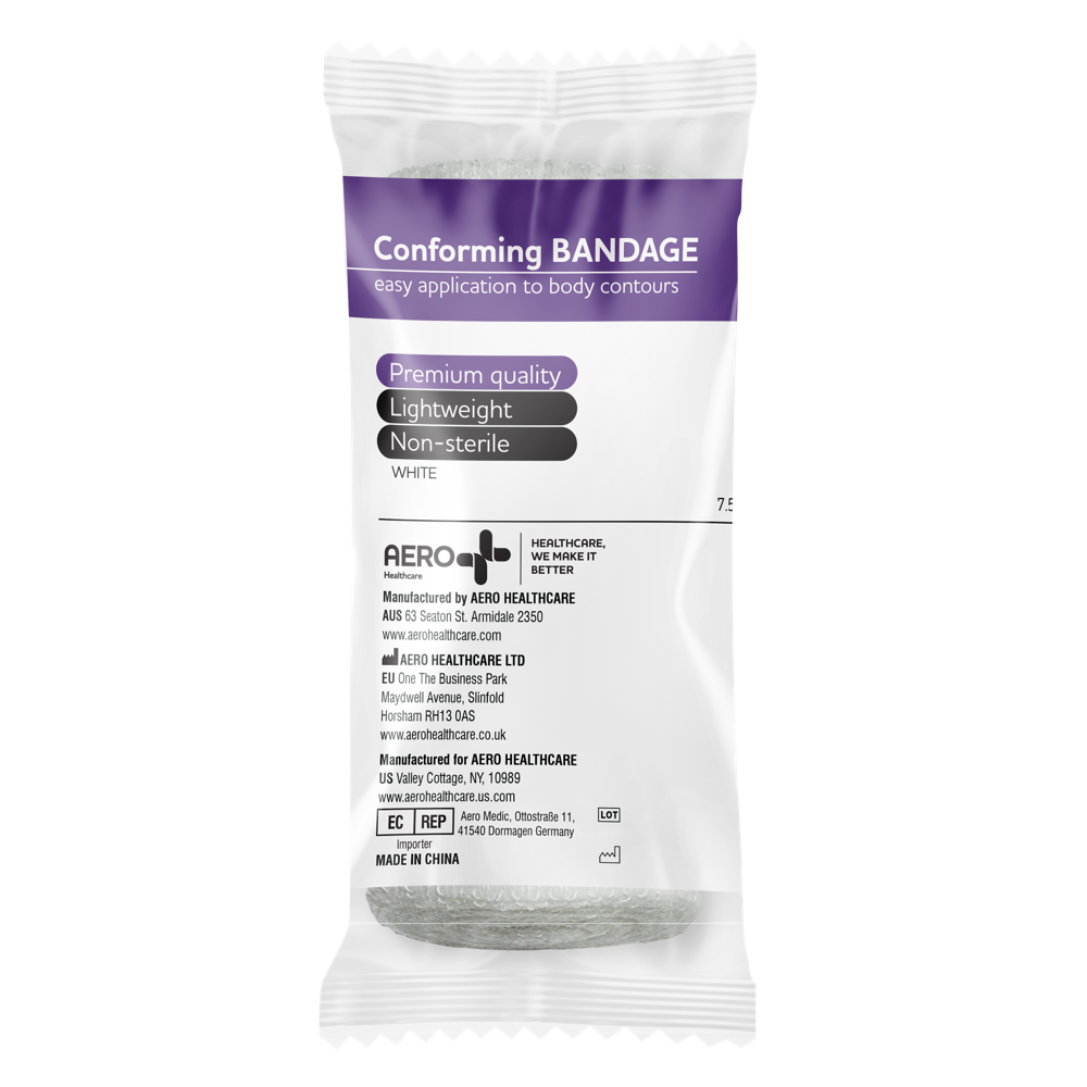 Aeroform Conforming Bandage 7.5cm x 4m -Pack of 12 - Product showcase image 1 at LFA First Response