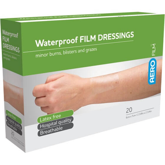 AEROFILM PLUS Waterproof Island Dressing 4 x 5cm - Box of 20 - Product image at LFA First Response