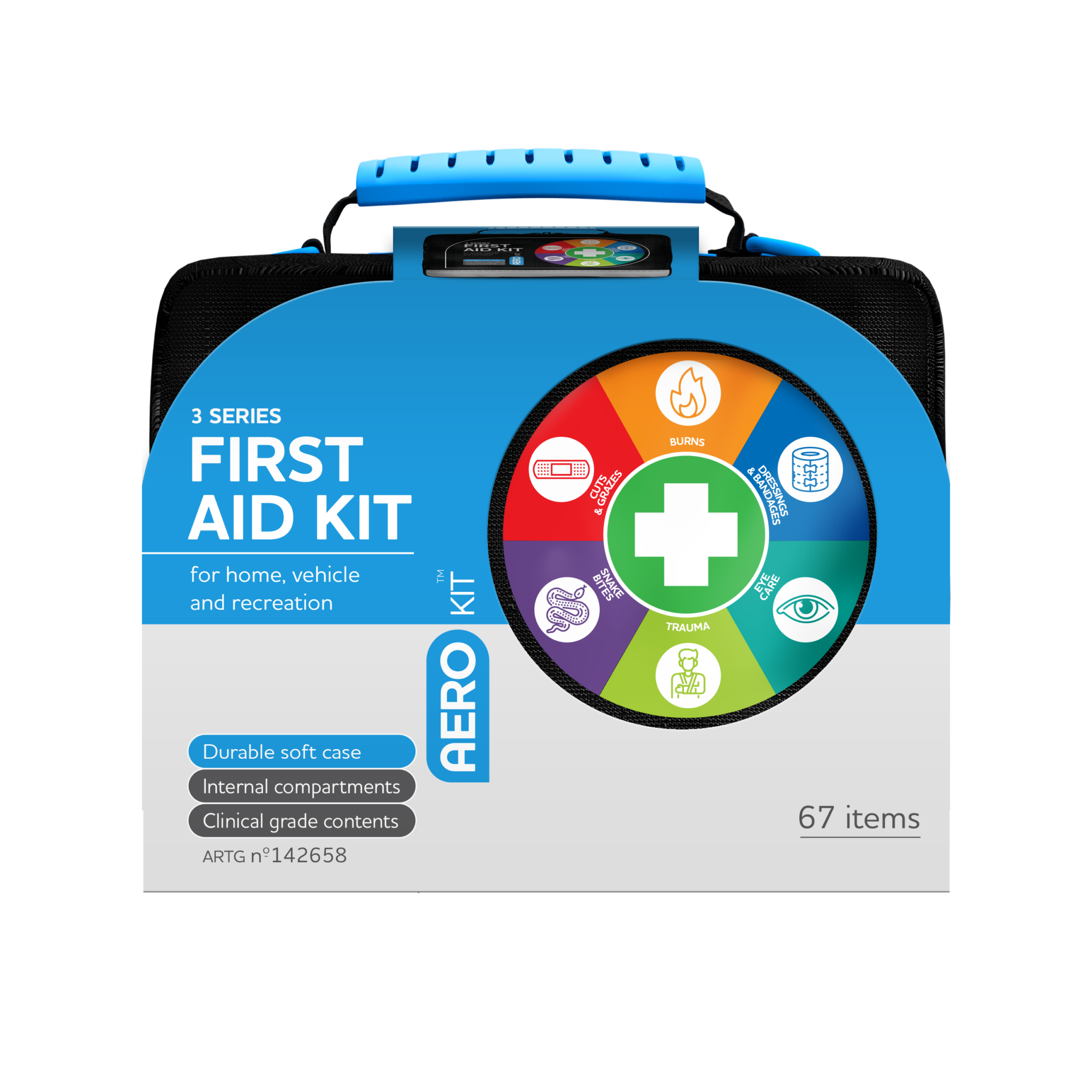 3 Series First Aid Kit Softpack Black - Product showcase image 1 at LFA First Response