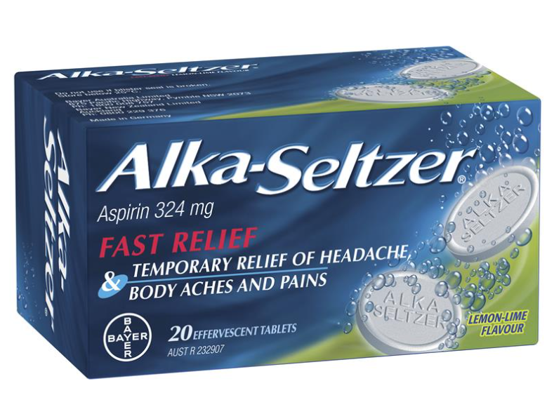 Alka Seltzer Effervescent Tablets - Box of 20 - Product showcase image 1 at LFA First Response