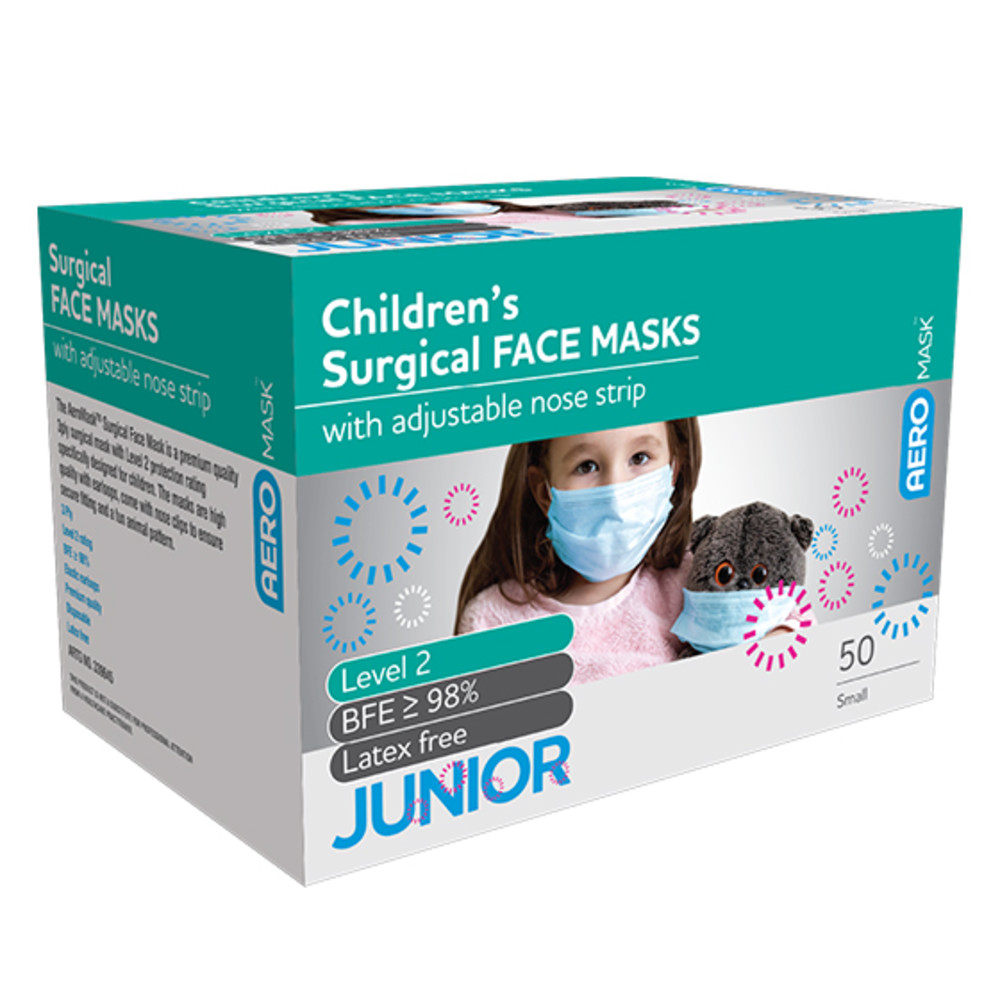 Children’s Surgical Mask - Box of 50 - Product showcase image 1 at LFA First Response