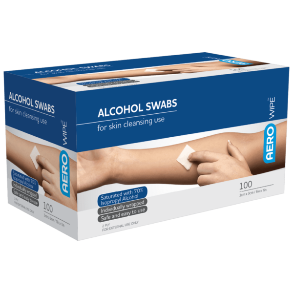 Alcohol Swabs 2ply Box 100 - Product showcase image 1 at LFA First Response