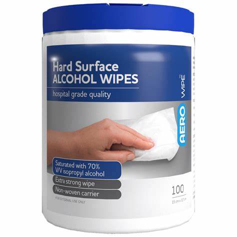 Hard Surface Disinfectant Wipes - Tub of 100 - Product showcase image 1 at LFA First Response