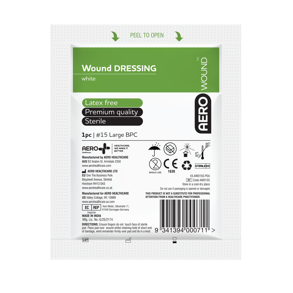 Aerowound Wound Dressing 18 x 18cm Individual - Product showcase image 1 at LFA First Response