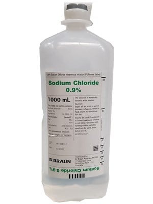 Sodium Chloride 0.9% IV Bottle 1L - Product showcase image 1 at LFA First Response