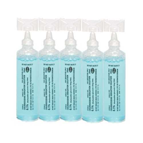 Chlorhexidine Gluconate Solutions 0.1% 30ml Amps - Box of 30 - Product showcase image 1 at LFA First Response