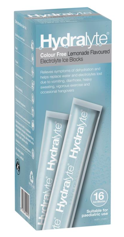 Hydralyte C/Fr Lemonade Ice Block - Pack of 16 - Product showcase image 1 at LFA First Response