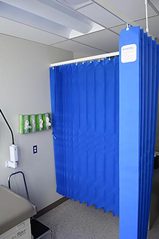 Disposable Curtains - 2.5m / Blue - Individual - Product showcase image 1 at LFA First Response