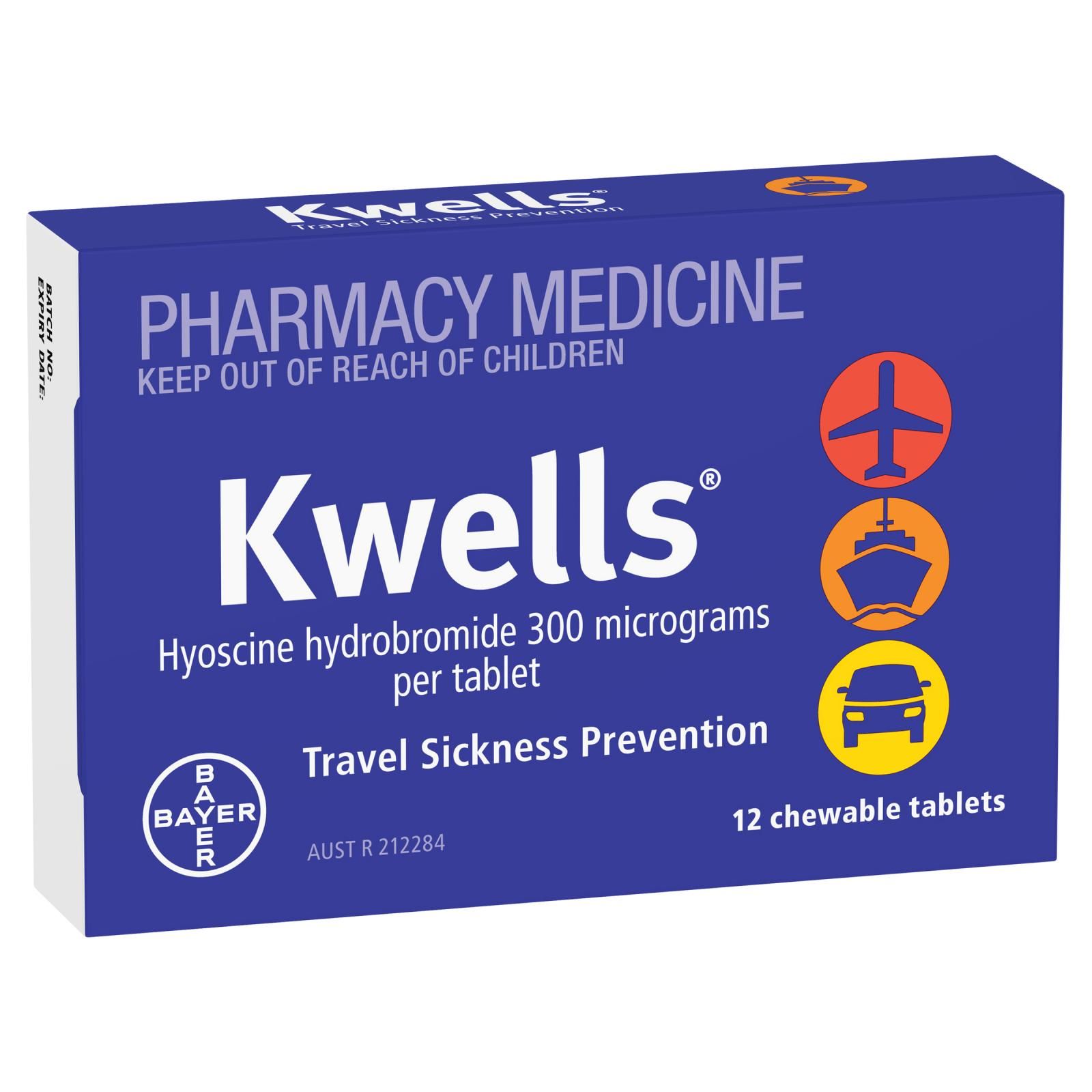 Kwells Adult Box of 12 - Product showcase image 1 at LFA First Response