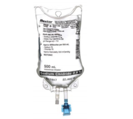 Sodium Chloride 0.9% IV 500ml - Product showcase image 1 at LFA First Response