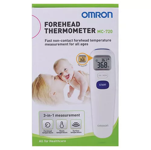 Omron Forehead Thermometer (MC720) - Product showcase image 1 at LFA First Response