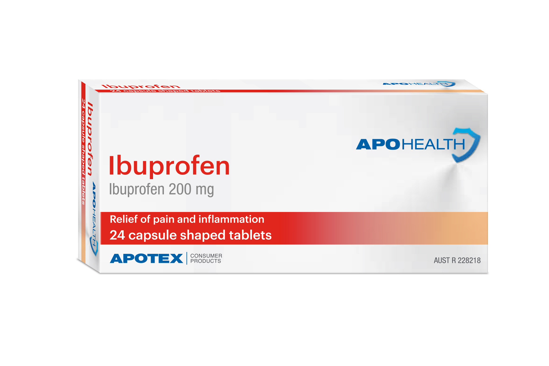 ApoHealth Ibuprofen 200mg Tablets - Box of 24 - Product showcase image 1 at LFA First Response