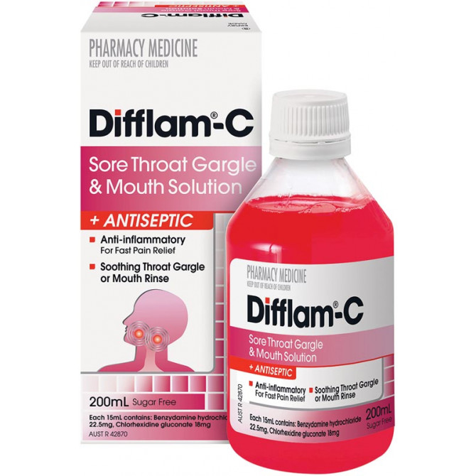 Difflam C Solution - 200ml Bottle - Product showcase image 1 at LFA First Response