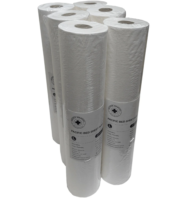 Pacific Bed Rolls 54cm x 80m Carton of 6 - Product showcase image 1 at LFA First Response