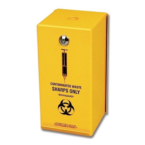 Steel Sharps Safe 2L - Product showcase image 1 at LFA First Response